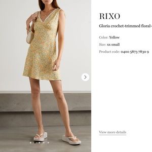 RIXO | Gloria crochet trimmed floral dress